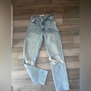 ABERCROMBIE CURVE LOVE STRAIGHT LEG - long